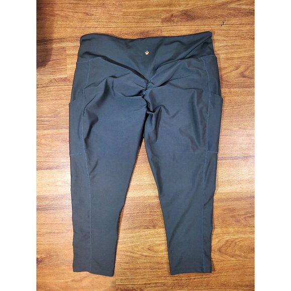 Obsession Leggings Women 2XL Hunter Green Seamless Cross Over Waist Sexy Workout - Picture 4 of 4